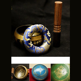 Buddha Gift Tibetan Meditation Sound Bowl Handcrafted for Healing and Mindfulness Support Protection Singing Bowl Set