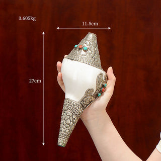 Buddha Gift Tibetan Natural Shankha Conch Shell Seashell Wealth Lucky Home Decoration
