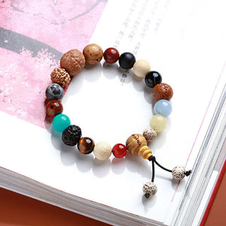 Buddha Gift Bodhi Seed Agate Wisdom Harmony Wrist Mala Bracelet
