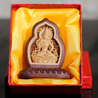 Buddha Gift Vajrasattva Buddha Wood Engraved Compassion Statue Figurine Decoration