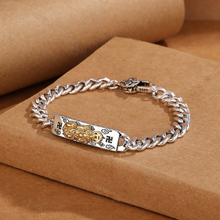 Buddha Gift Om Mani Padme Hum Pixiu Swastika Spring Buckle Wisdom Bracelet