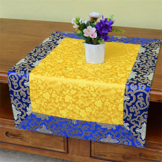 Buddha Gift Brocade Prayer Altar Flower Vajra Dragon Pattern Auspicious Symbols Table Runner