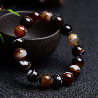 Buddha Gift Tibetan Sardonyx Happiness Positive Bracelet