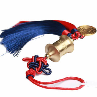 Buddha Gift Tibet Om Mani Padme Hum Prayer Wheel Nine Palace Eight Trigrams Copper Car Hanging Decoration