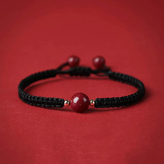 Buddha Gift Lucky Cinnabar Bead Blessing Red String Bracelet