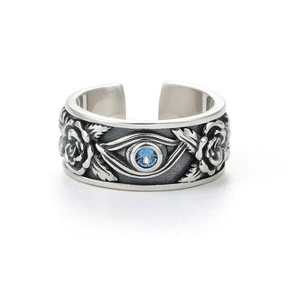 Buddha Gift Eye Of Horus Crystal Protection Adjustable Ring