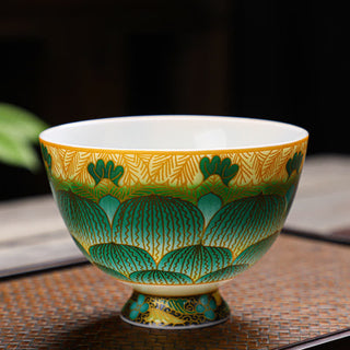 Buddha Gift Lotus Ceramic Teacup Flower Tea Cups 100ml