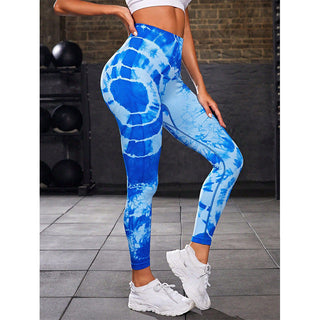 Buddha Gift Tie Dye Print Pants Sports Fitness Yoga High Waist Leggings Women's Yoga Pants
