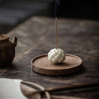 Buddha Gift Mini Lotus Flower Meditation Ceramic Stick Small Incense Burner Decoration