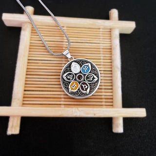 Buddha Gift Tibetan Om Mani Padme Hum Purity Necklace Pendant
