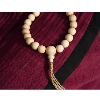 Buddha Gift Natural Abelia Biflora Wood Blessing Wrist Mala