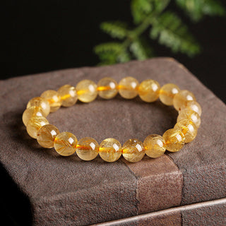 Buddha Gift Natural Citrine Blessing Protection Bracelet