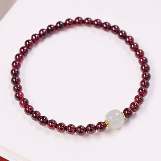 Buddha Gift Natural Garnet Jade Bead Purification Bracelet