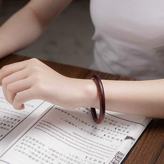 Buddha Gift Tibetan Small Leaf Red Sandalwood Ebony Green Sandalwood Protection Bracelet Bangle