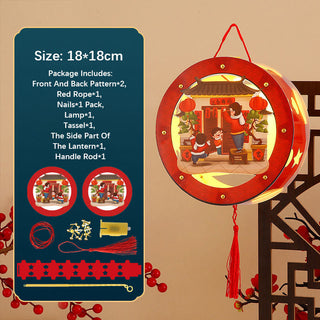 Buddha Gift DIY Good Luck Cute Rabbit Paper Lantern Lamp Mid-Autumn Festival Lantern Decoration