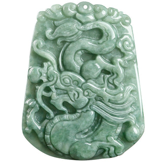 Buddha Gift Chinese Zodiac Dragon Jade Strength Necklace String Pendant