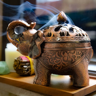 Buddha Gift Elephant Alloy Incense Holder Home Decoration Incense Burner