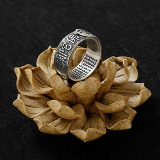 Buddha Gift Chinese Zodiac Natal Buddha Wealth Luck Adjustable Ring
