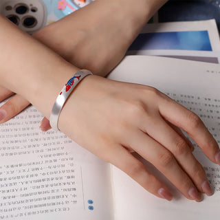 Buddha Gift 999 Sterling Silver Koi Fish Luck Cuff Bracelet Bangle