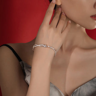 Buddha Gift 925 Sterling Silver Year of the Dragon Design Luck Metal Cuff Bracelet Bangle