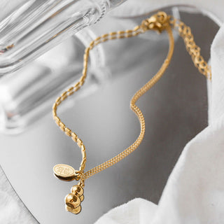 Buddha Gift 18k Gold Lucky Gourd Design Wealth Buckle Anklet