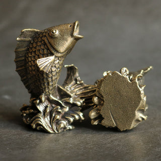 Buddha Gift Handmade Small Koi Fish Copper Wealth Home Decoration