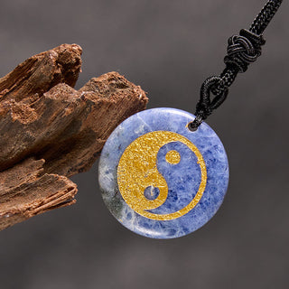 Buddha Gift Various Crystal Amethyst Tiger Eye Green Aventurine Yin Yang Spiritual Necklace Pendant