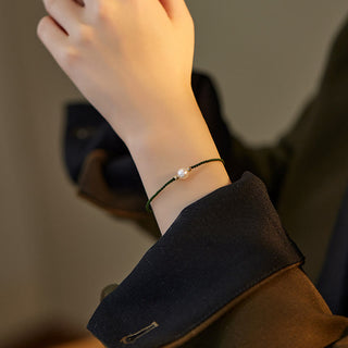 Buddha Gift Natural Pearl Bead Luck Braid String Bracelet