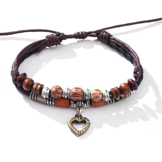 Buddha Gift Love Heart Pattern Bead Healing Necklace Pendant Bracelet
