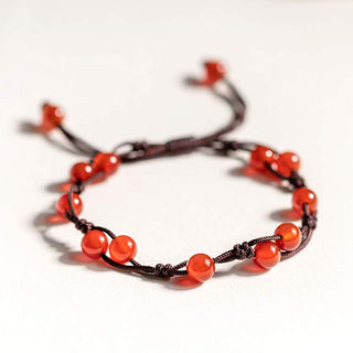 Buddha Gift Red Agate Moss Agate Cinnabar Calm Bracelet