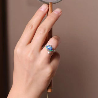 Buddha Gift Lotus Flower Pattern Enlightenment Ring