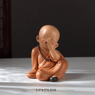 Buddha Gift Small Mini Meditation Praying Monk Serenity Resin Home Decoration