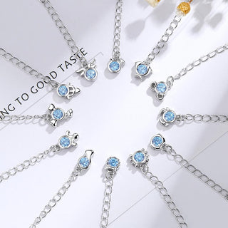 Buddha Gift 925 Silver Plated Copper 12 Constellations of the Zodiac Charm Bracelet