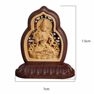 Buddha Gift Vajrasattva Buddha Wood Engraved Compassion Statue Figurine Decoration
