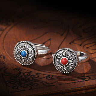 Buddha Gift Tibetan Om Mani Padme Hum Peace Rotatable Ring