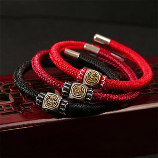 Buddha Gift 925 Sterling Silver Perfect Knot King Kong Knot Faith Strength Bracelet