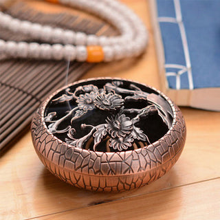 Buddha Gift Plum Flower Orchid Chrysanthemum Pattern Peace Incense Burner Decoration