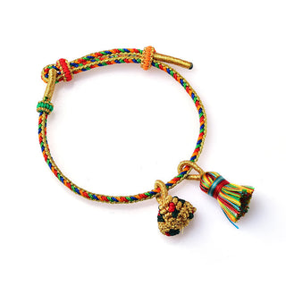 Buddha Gift Colorful Rope Luck Handmade Zongzi Golden Ball Charm Bracelet