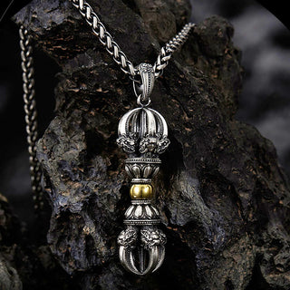 Buddha Gift Tibetan Dorje Vajra Design Wealth Necklace Pendant
