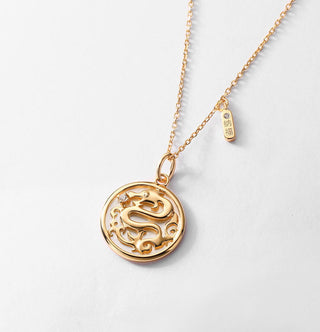❗❗❗A Flash Sale- Buddha Gift 925 Sterling Silver Tridacna Stone Year of the Dragon Fu Character Luck Strength Necklace Pendant