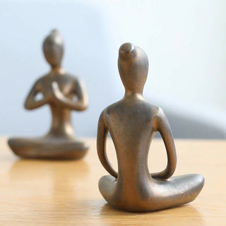 Buddha Gift Abstract Yoga Meditation Exercise Ceramics Spiritual Figurine Sculpture Decoration