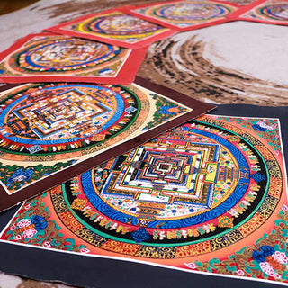 Buddha Gift Tibetan Handmade Thangka Mandala Painting Blind Box Random Color Pattern