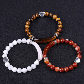 Buddha Gift Natural Crystal Beads Unisex Heart Bracelet