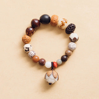 Buddha Gift Bodhi Seed Lotus Wisdom Peace Wrist Mala Bracelet