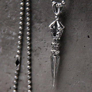 Buddha Gift 925 Sterling Silver Dorje Vajra Enlightenment Necklace Chain Pendant