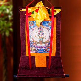 Buddha Gift Tibetan Thousand-handed Avalokitesvara Framed Thangka Blessing Decoration