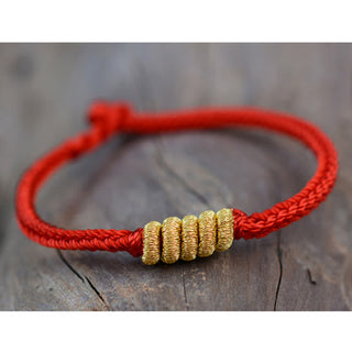 Buddha Gift Handmade Simple Design Chinese Knotting Luck Strength Braid String Bracelet