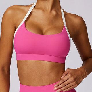 Buddha Gift Solid Color Halter Neck Bra Long Sleeve Crop Tank Top Pants Sports Fitness Gym Yoga Outfits