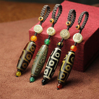 Buddha Gift Tibetan Nine-Eye Dzi Bead Wealth Decoration