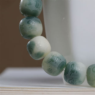 Buddha Gift Bodhi Seed Om Mani Padme Hum Engraved Keep Away Evil Spirits Bracelet